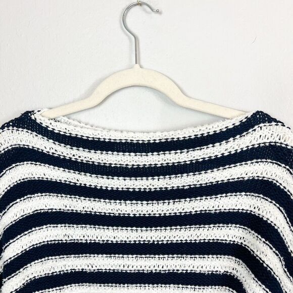 ANTHROPOLOGIE BY ANTHROPOLOGIE Blue & White Lita Striped Pullover Size XS/S - Picture 3 of 10